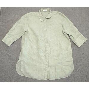 OPUS‎ Linen Button Shirt Germany Sage Green Oversized High Quality
